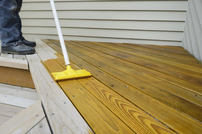 Deck Staining in Progress